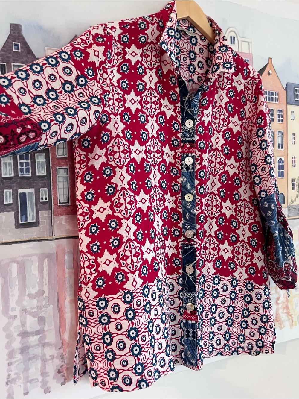 John Mark Women's Geometric Patterned Button-Up Tunic Size M - Picture 13 of 13